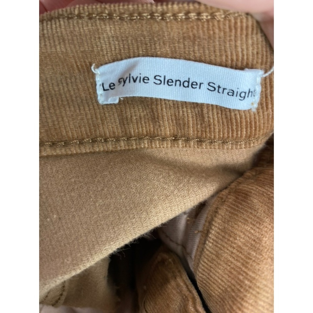 FRAME Corduroy Pants Sz 29 (actual 28x28) Camel Brown Le Sylvie Slender Straight - Picture 9 of 13